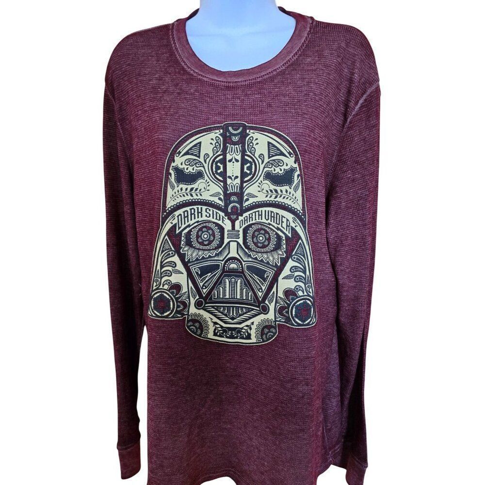 Star Wars Darth Vader Maroon Long Sleeve Shirt  dark side